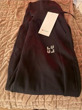 lululemon athletica Black Jogger Sweatpants with Rhinestone Logo